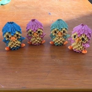 4 3d origami Easter chicks. Easter basket …